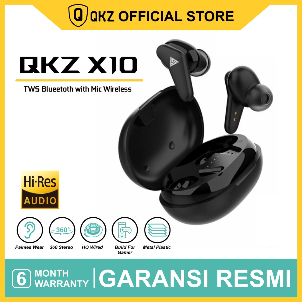 QKZ X10 TWS Blueetoth with Mic Wireless Earphone Sport Hi Res