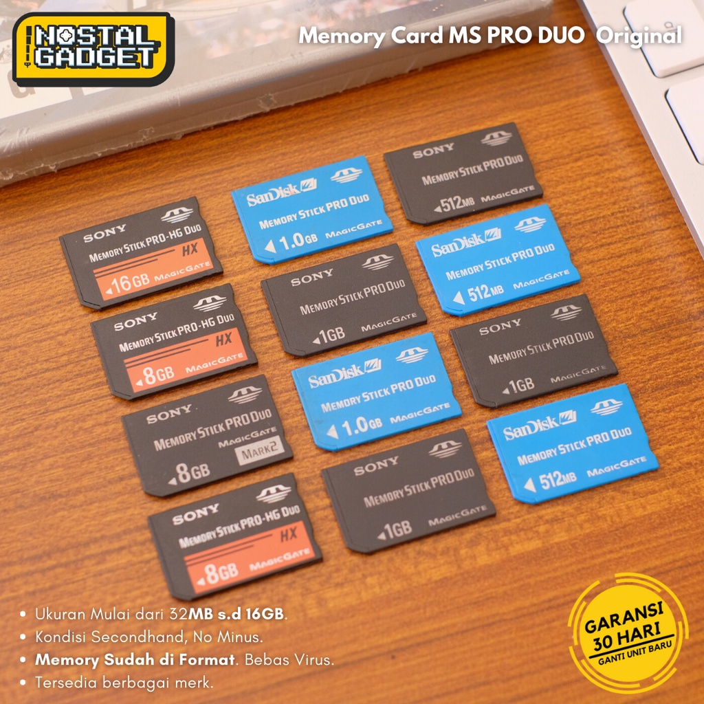 Jual Memory Stick Pro Duo PSP 512MB 1GB 2GB 4GB 8GB 16GB Original Shopee Indonesia