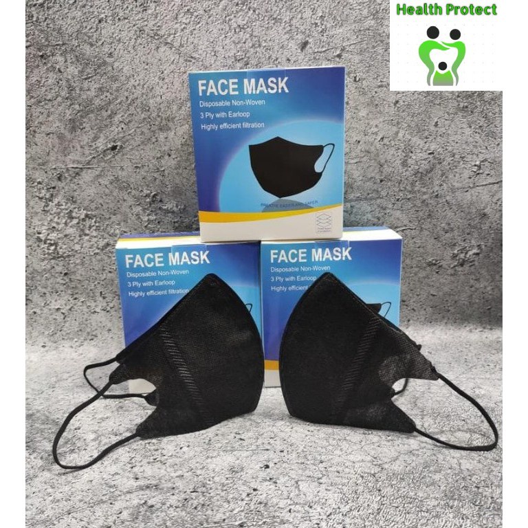 Jual Masker Duckbill Face Mask hitam isi 50pcs | Shopee Indonesia