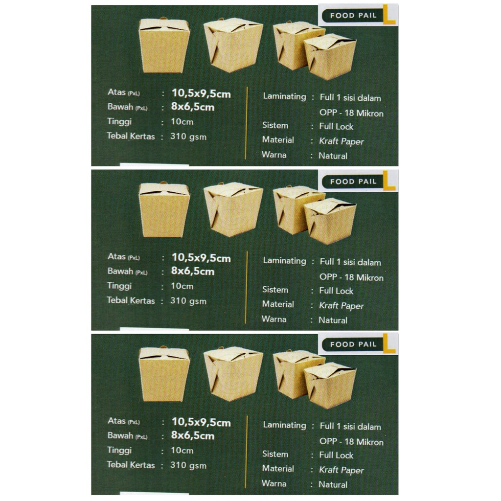 Jual FOOD PAIL L / WADAH MAKANAN BENTUK RICE BOX UKURAN L | Shopee ...