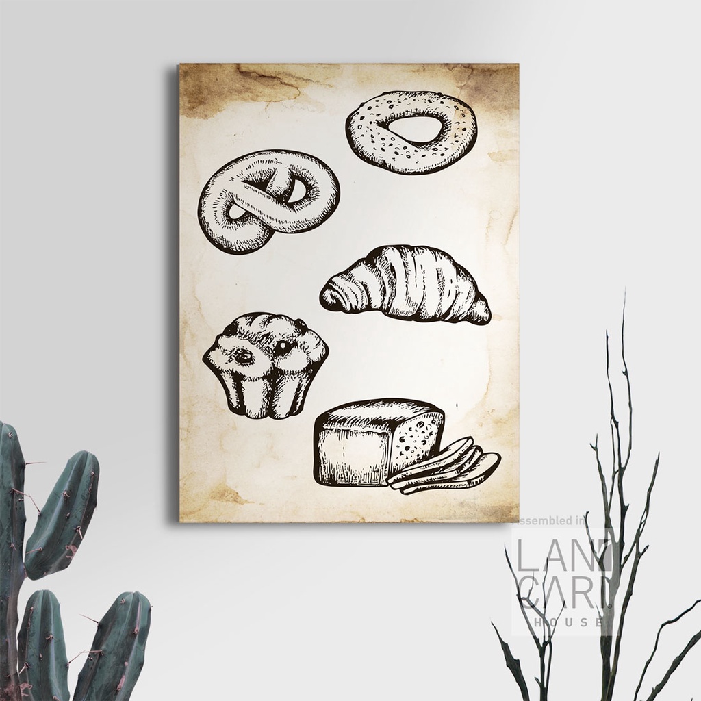 Jual Dekorasi Toko Roti Cake Bakery Kue Resto Frameless Jadul Vintage ...