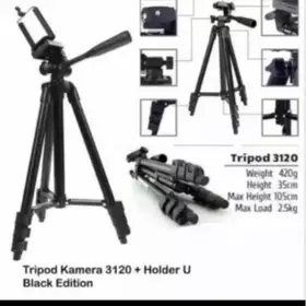 Tripod 3120 Full Black 1Meter Holder U Universal Weifeng