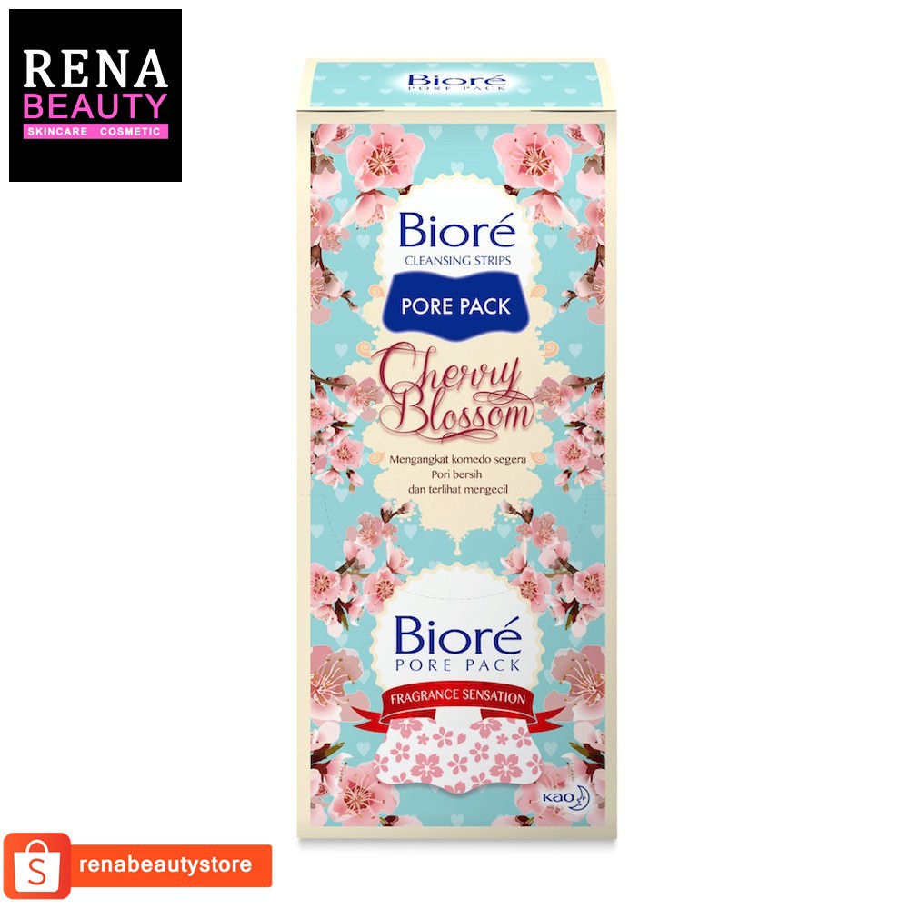Jual Biore Pore Pack Cleansing Strips Cherry Blossom | Shopee Indonesia