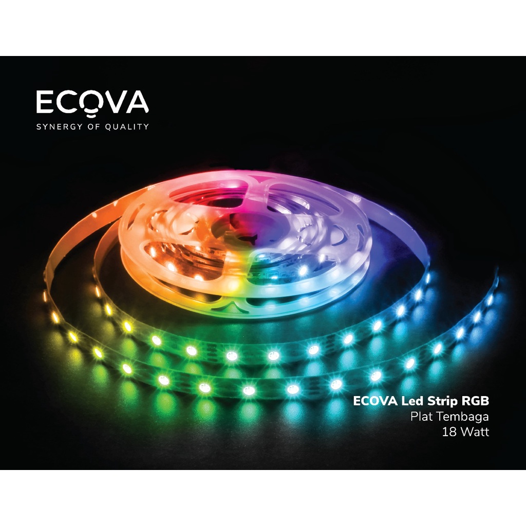 Jual Led Strip Rgb Indoor 12v 5 Meter Ip 205050 Ecova Blum Termasuk Modul Shopee Indonesia 2211