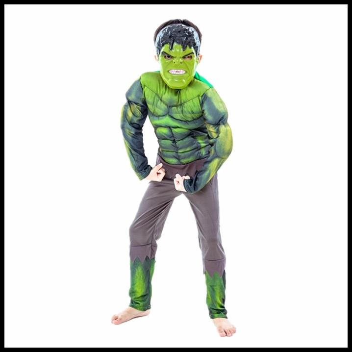 Jual Kostum Hulk Muscle Superhero Costume Halloween Cosplay Incredible ...