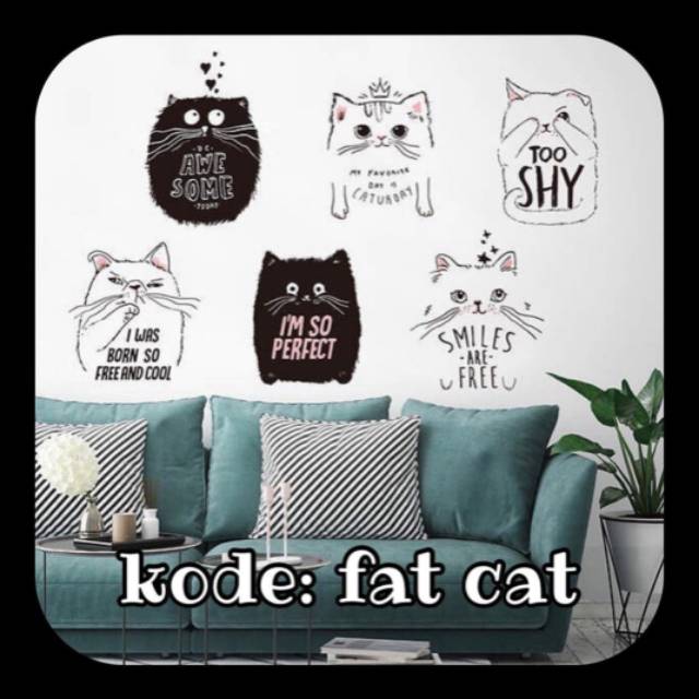 Jual Fat Cat wallsticker Shopee Indonesia