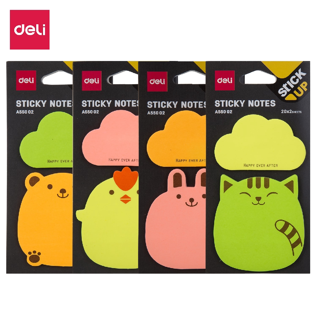 Jual Deli Memo tempel Fancy Sticky Notes 76×76mm 3'' EA55002 | Shopee ...