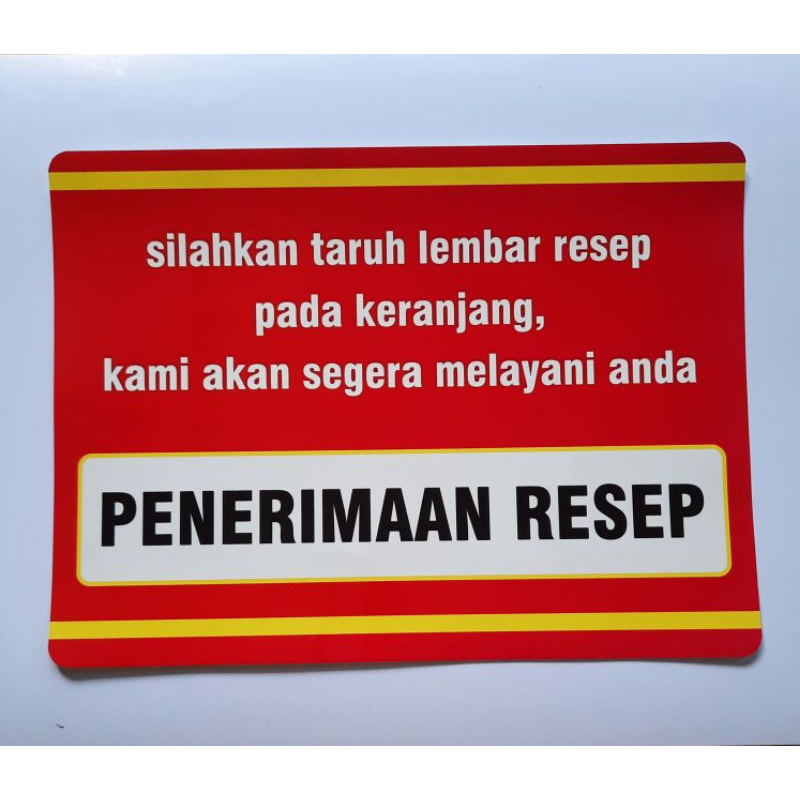 Jual Stiker Penerimaan Resep dan Penyerahan Obat | Stiker Farmasi ...