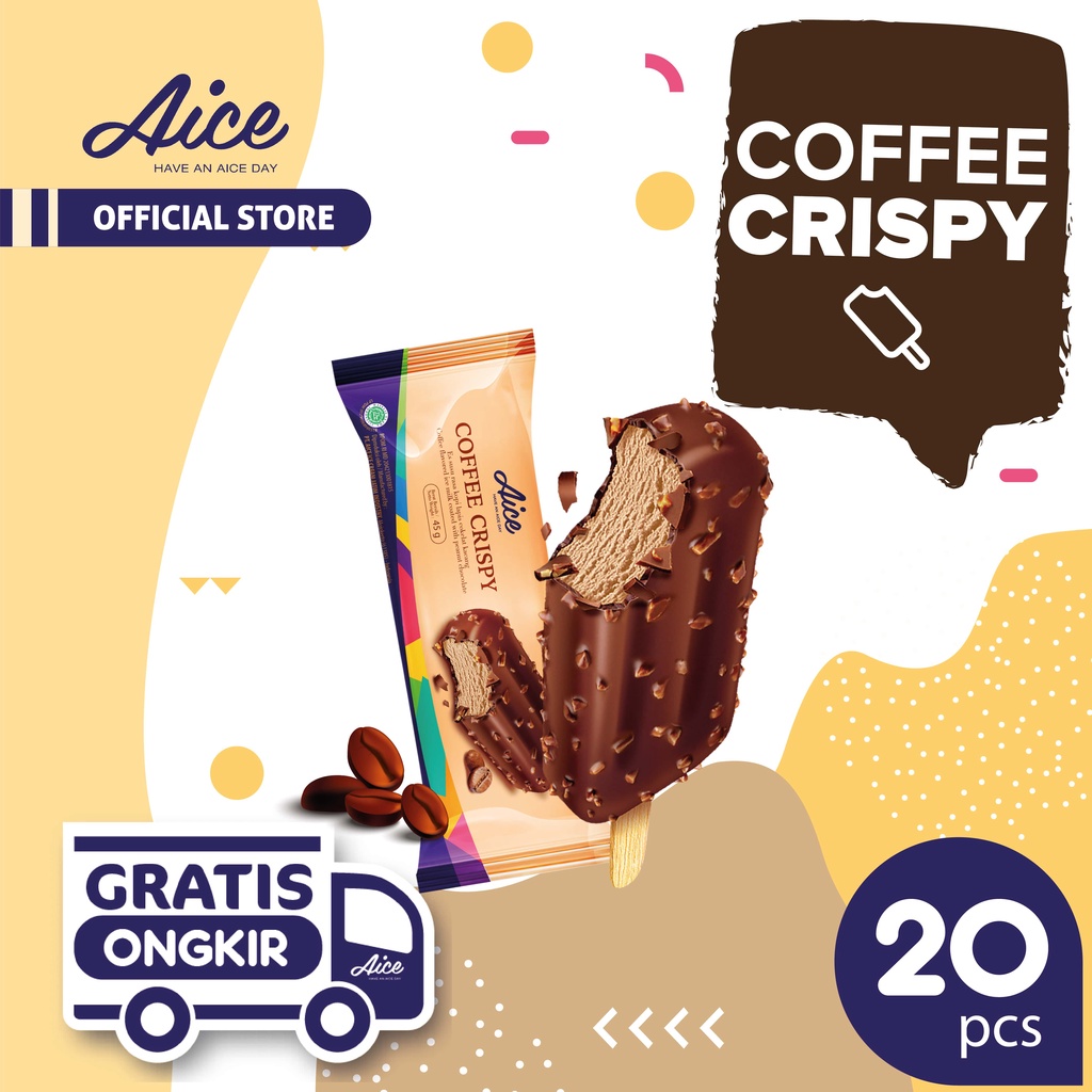 Jual Paket Aice Ice Cream Coffee Crispy Es Krim Isi Pcs Eskrim