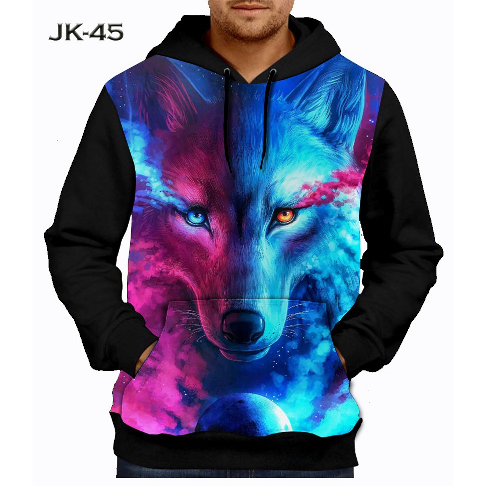 Jaket cheap hoodie wolf