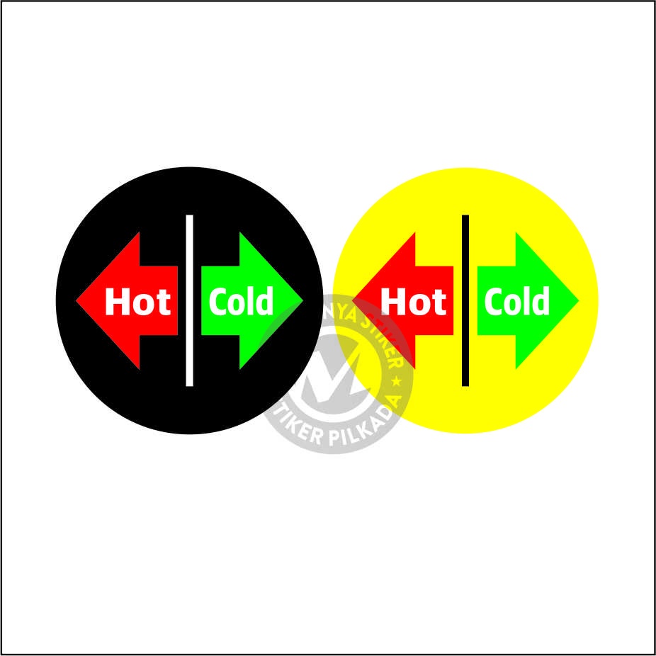 Jual STIKER VINYL HOT & COLD BULAT (DIJUAL SATUAN) | Shopee Indonesia