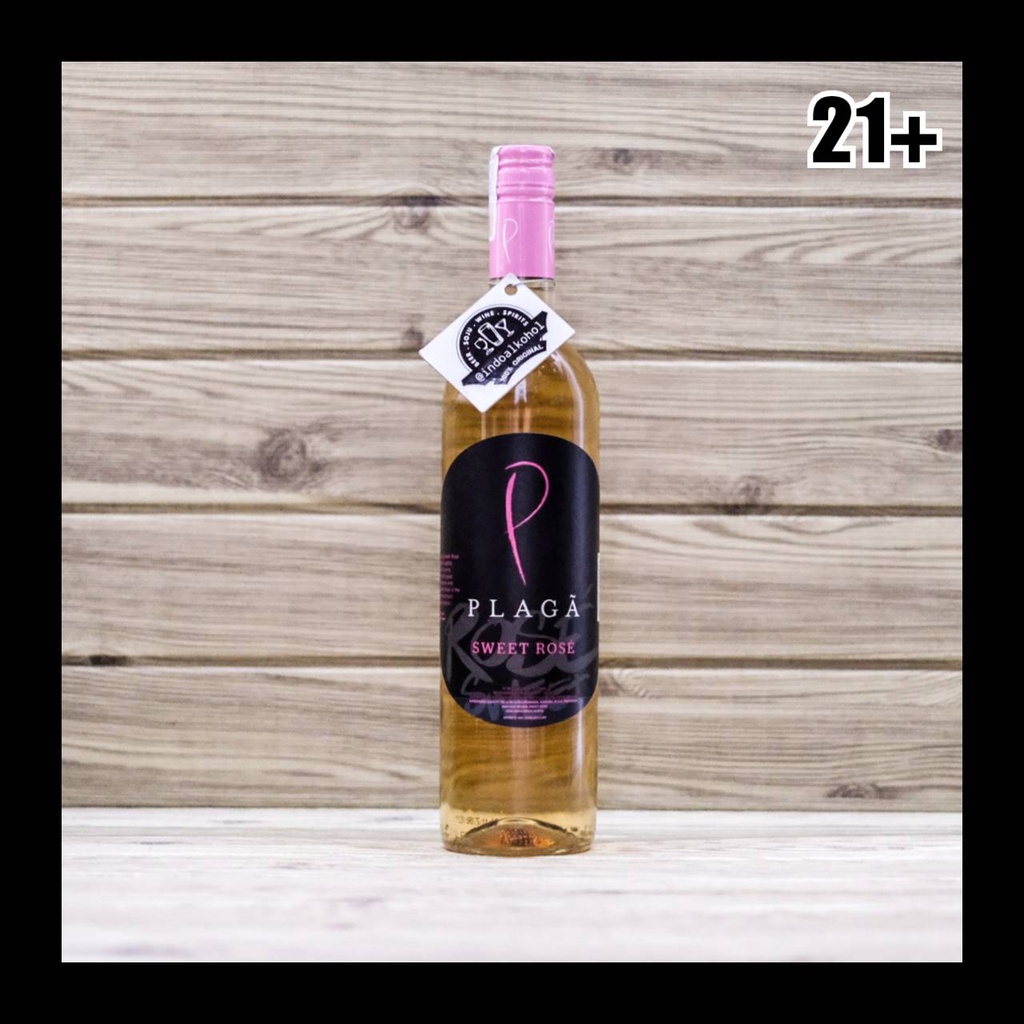 Jual Wine Plaga Sweet Rose 750ml INDOALKOHOL Original 100 Shopee