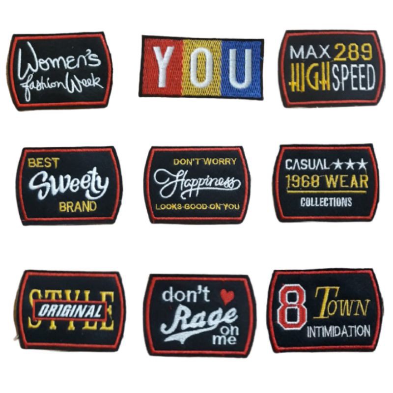 Jual Patch Bordir Emblem Patch Bordir Logo Baju Patch Bordir Logo Custom Termurah Shopee