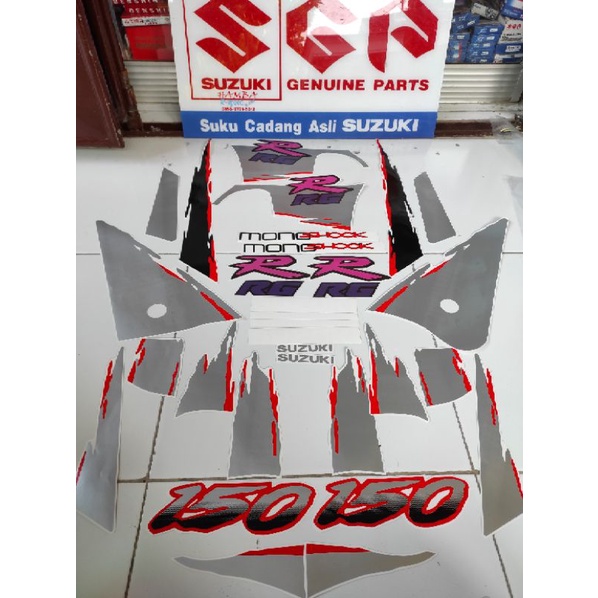Jual striping sticker suzuki rgr hitam silver model original | Shopee ...