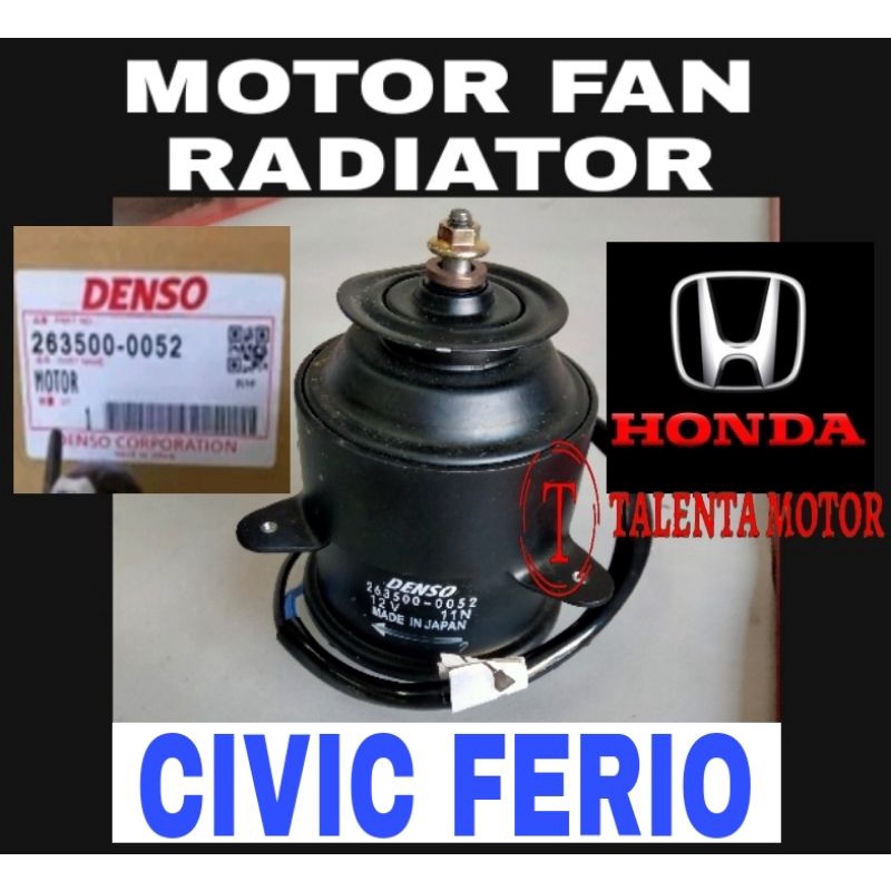 Jual DENSO MOTOR FAN RADIATOR CIVIC FERIO DINAMO KIPAS TAHUN 1996 1997 ...