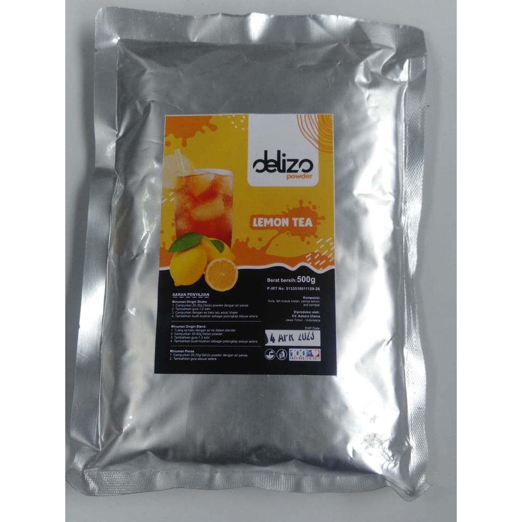 Jual DELIZO LEMON TEA 500G | Shopee Indonesia