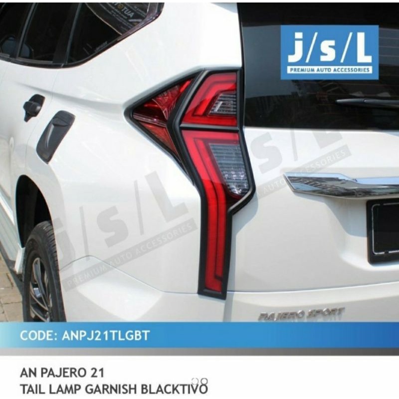 Jual GARNISH BELAKANG TAIL LAMP PAJERO SPORT 2020 2021 BLACK EXCLUSIVE
