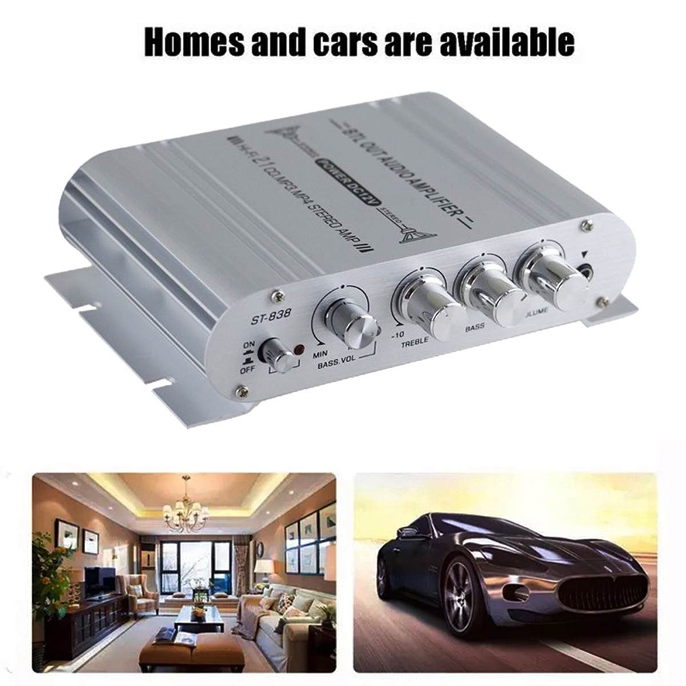 Jual PV hifi stereo amplifier treble bass booster ampli mobil rumahan