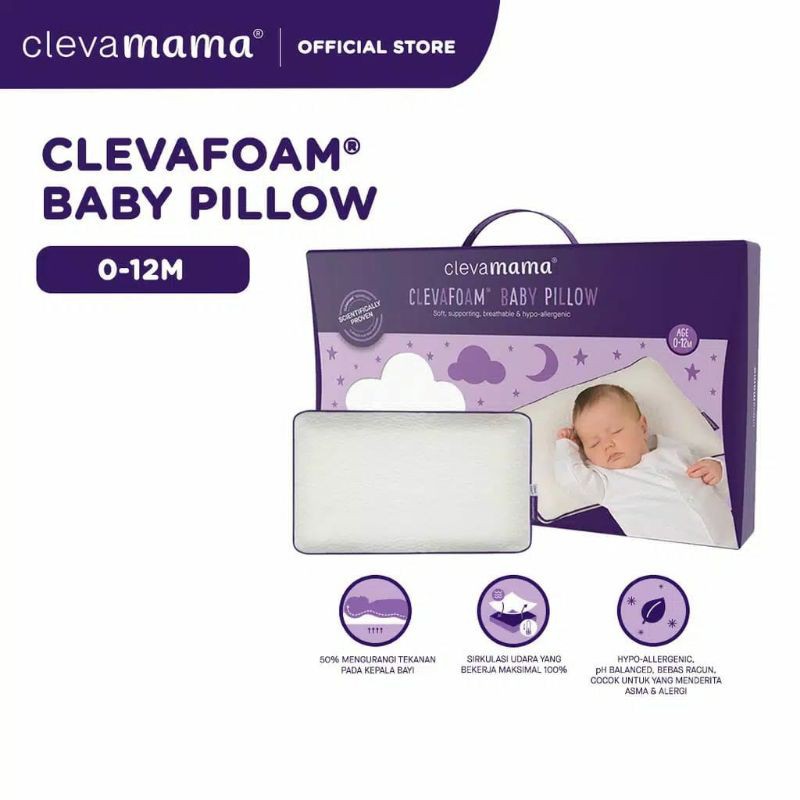 Jual ClevaMama ClevaFoam Baby Pillow Shopee Indonesia