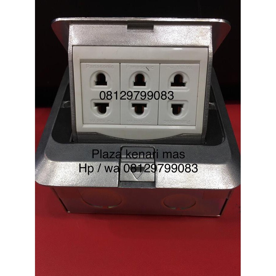 Jual stop kontak lantai panasonic floor soket triple stop kontak ...