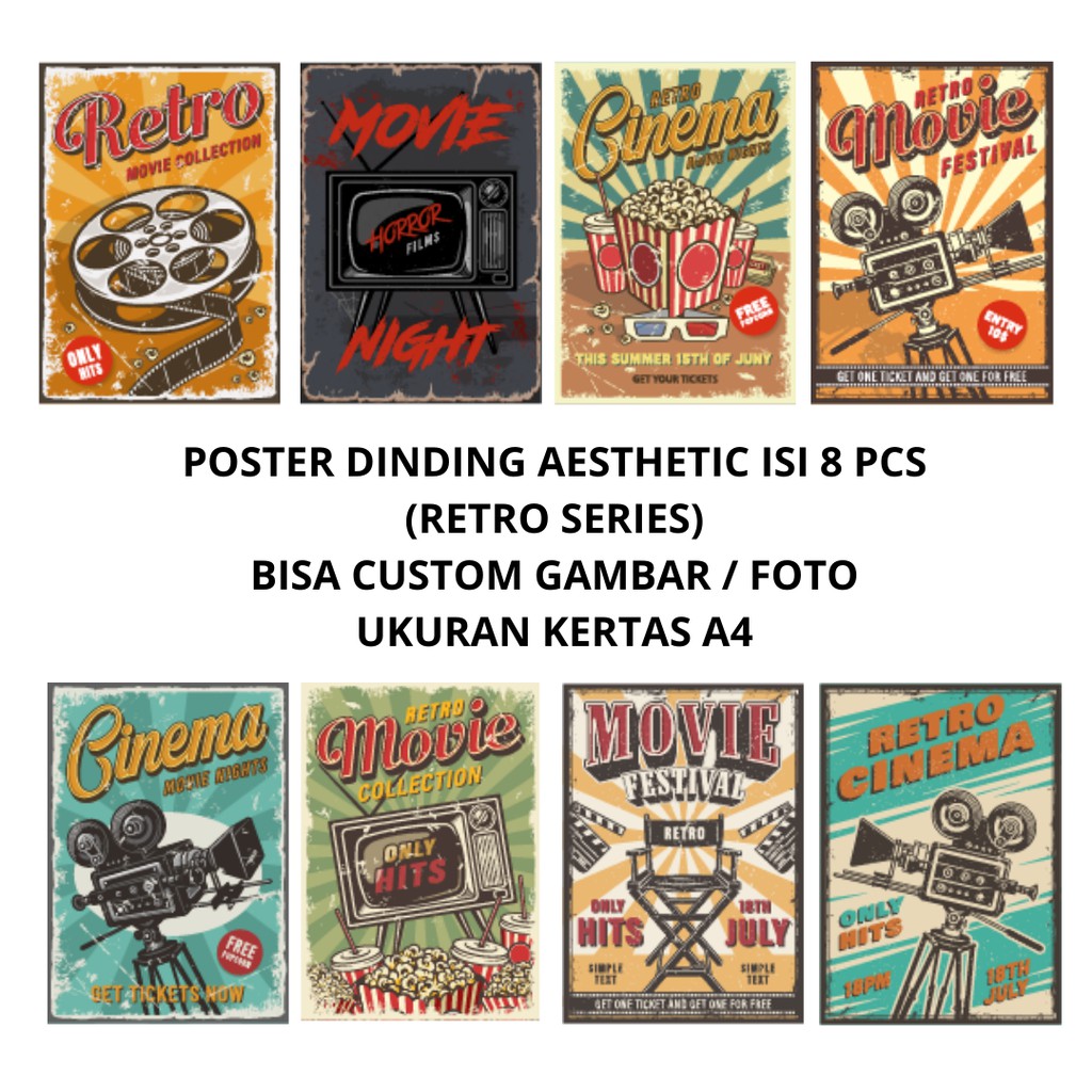 Jual POSTER DINDING AESTHETIC/VINTAGE/RETRO - A4 - POSTER BAND - POSTER  METAL - POSTER KAMAR - WALLPAPER