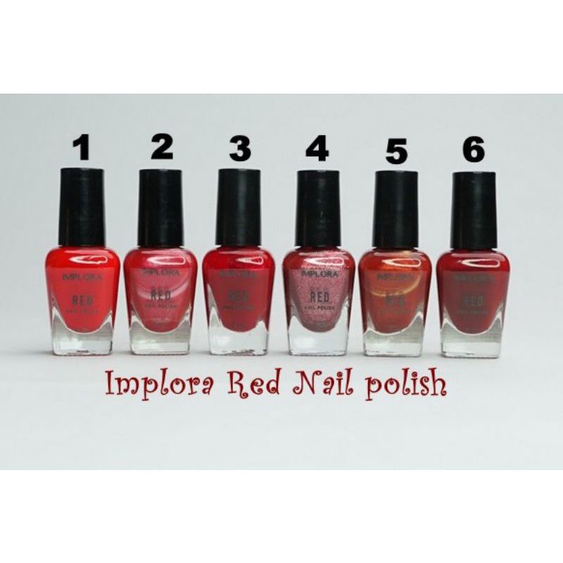 Jual KUTEK IMPLORA NAIL POLISH MERAH HARGA PER BOTOL 8 ML | Shopee ...