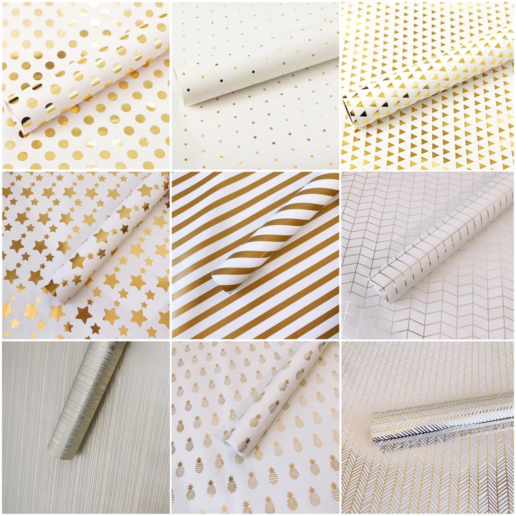 Jual Kertas Kado Gold / Wrapping Paper Emas / Bungkus Hadiah / Gift ...