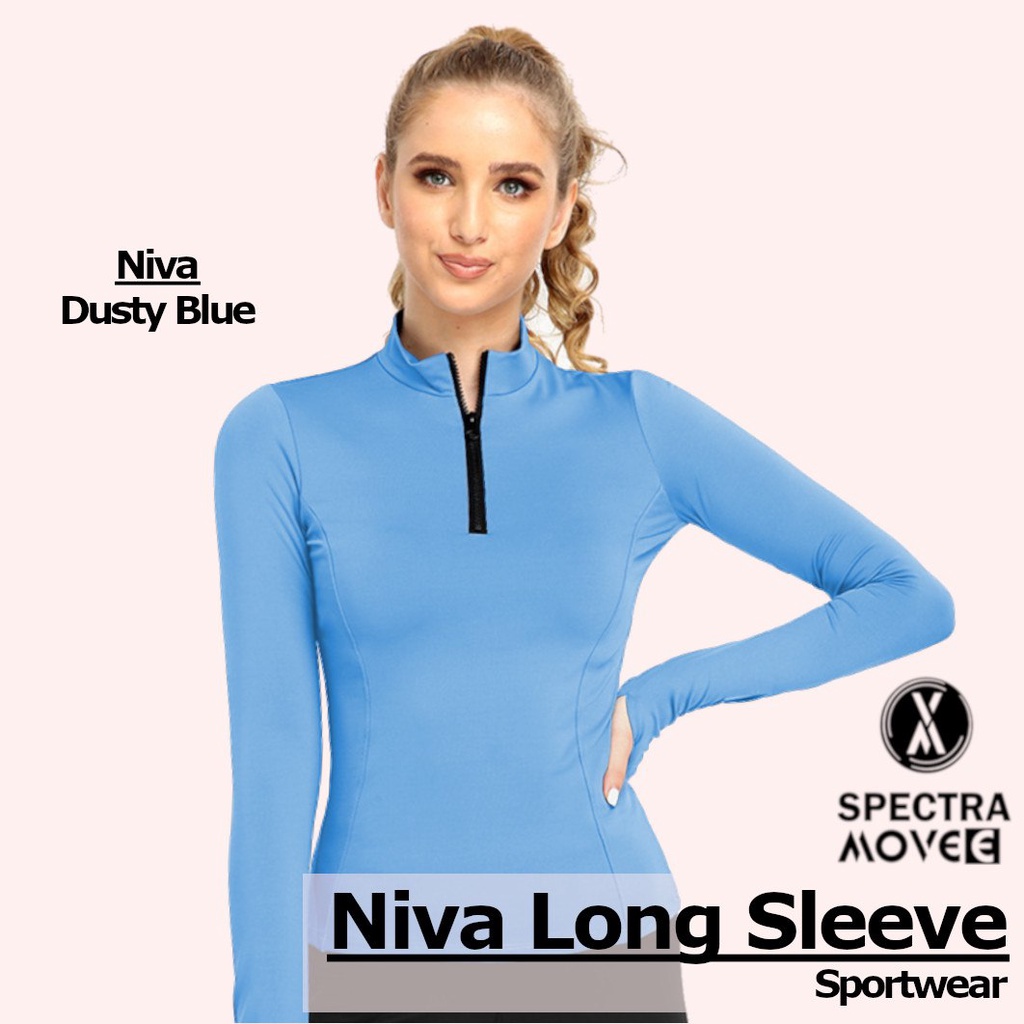 Jual Baju Senam M Xxl Niva Long Sleeve Top Baju Olahraga Wanita Kaos