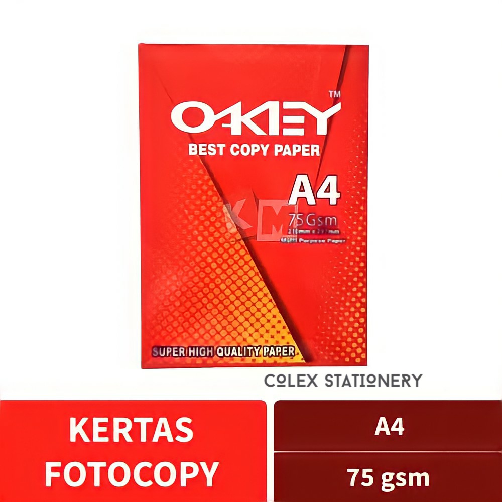 Jual [1 RIM] Kertas Hvs Okey Ukuran A4 Tebal 75gram Isi 500 Lembar ...