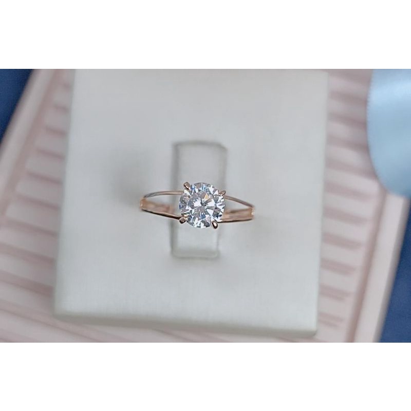 Jual Cincin model soliter btad RG kadar 8k B= 1,5gr uk 14 | Shopee ...