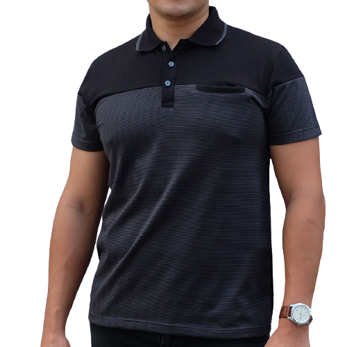 Walrus Kaos Polo Salur Stripe Mode Pria main image 0