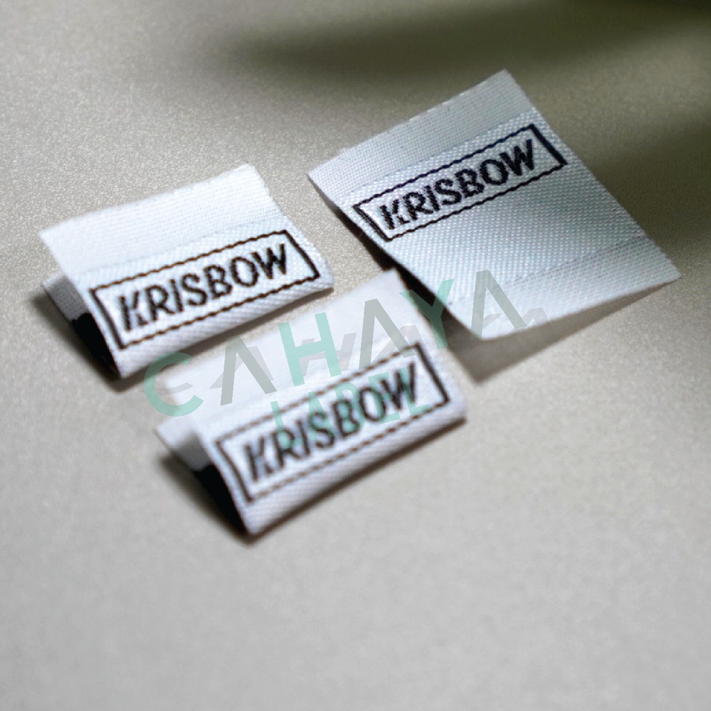 Jual Custom Label Baju Hijab Rajut Woven (FREE HOTCUT) (Lebar 2,8cm ...