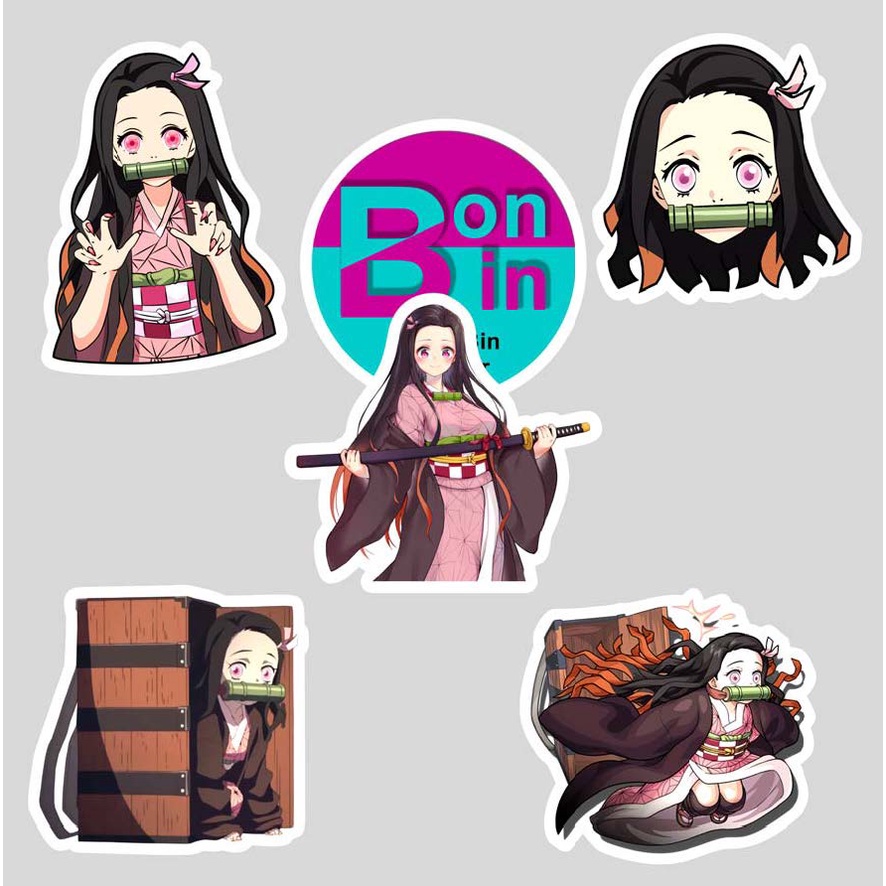 Jual Nezuko - 5 Pcs Sticker - Anime Demon Slayer Kimetsu No Yaiba ...