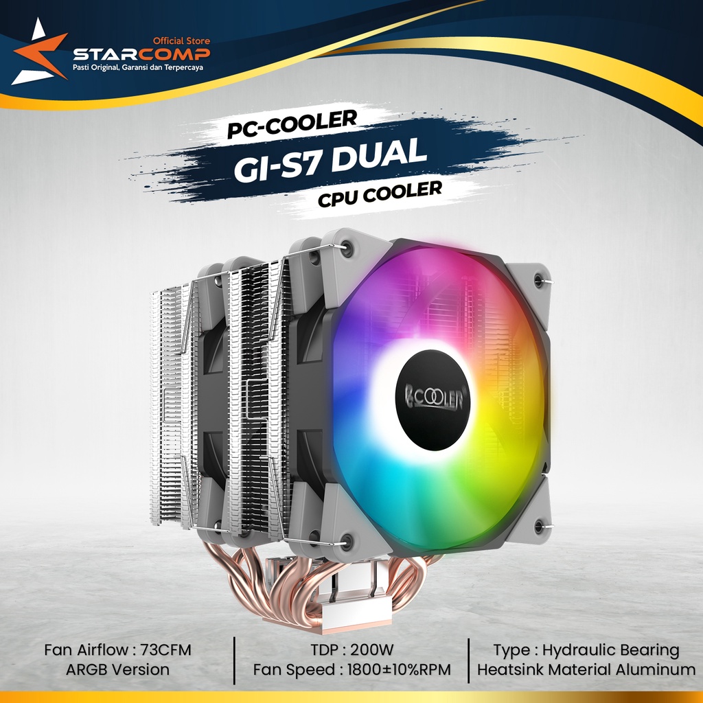 Jual PCCooler GI-S7 - Dual Tower CPU Cooler PC Cooler | Shopee Indonesia
