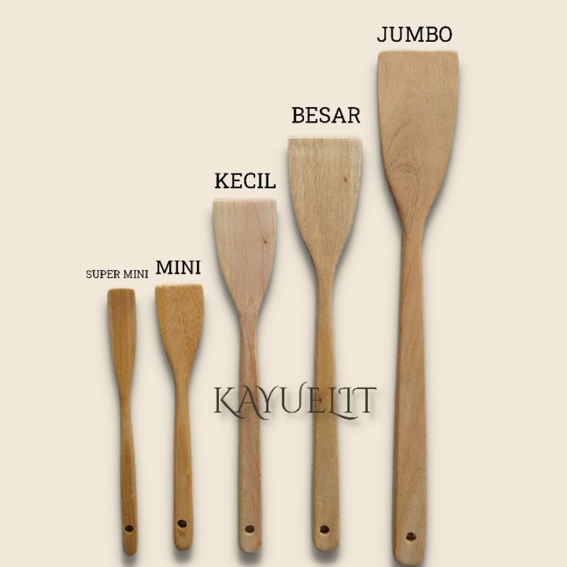 Jual Spatula Kayu Sutil Kayu Peralatan Memasak Perlengkapan Dapur Shopee Indonesia