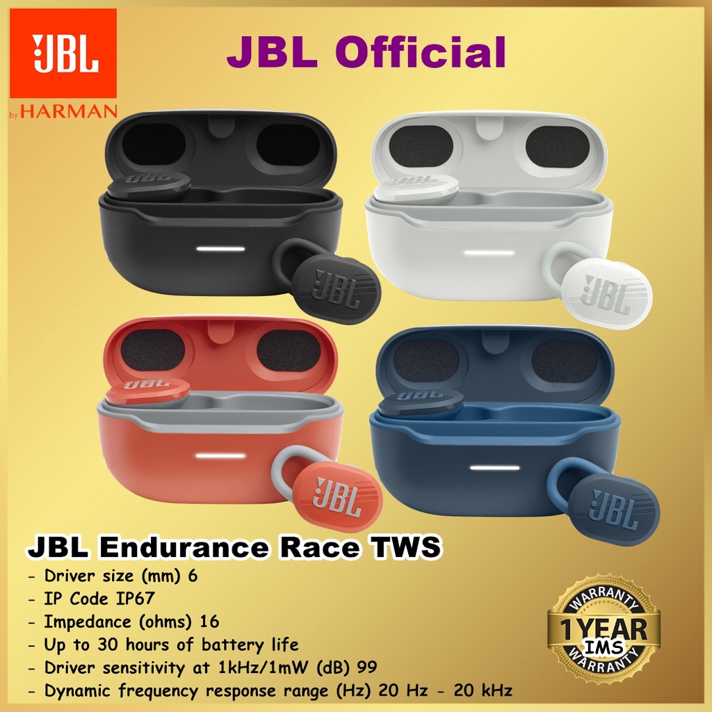 Jual JBL Endurance Race TWS Waterproof True Wireless Active Sport