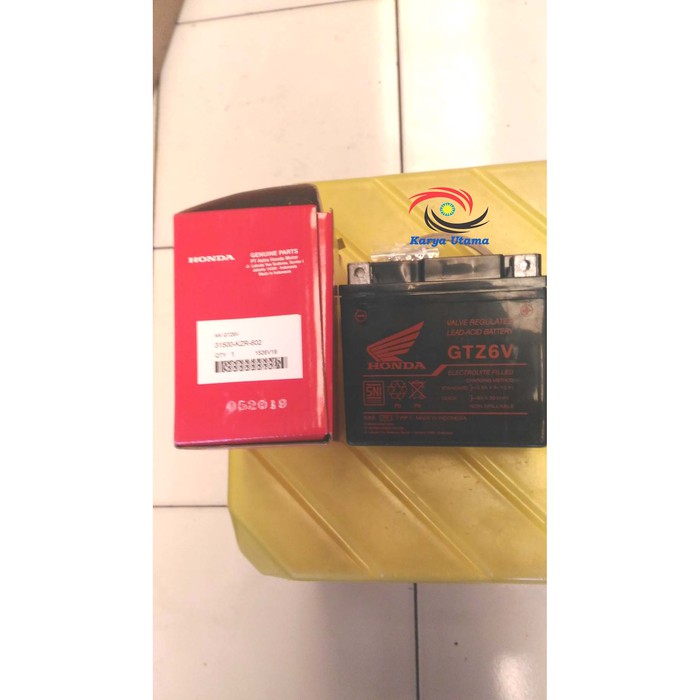 Jual Aki Kering GS Accu GTZ6V AHM Honda Vario 125 150 FI Satria FU SA4