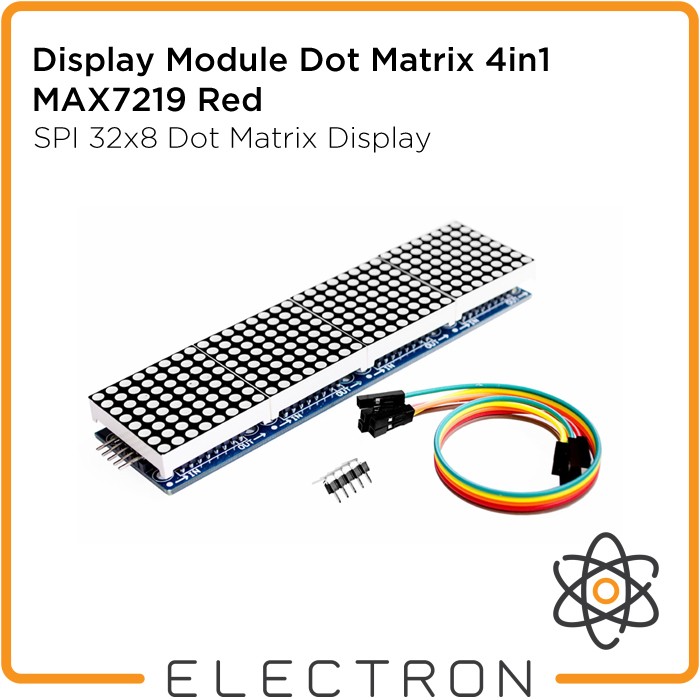 Jual Display Module Dot Matrix 4in1 MAX7219 Red LED 32x8 Running Text ...