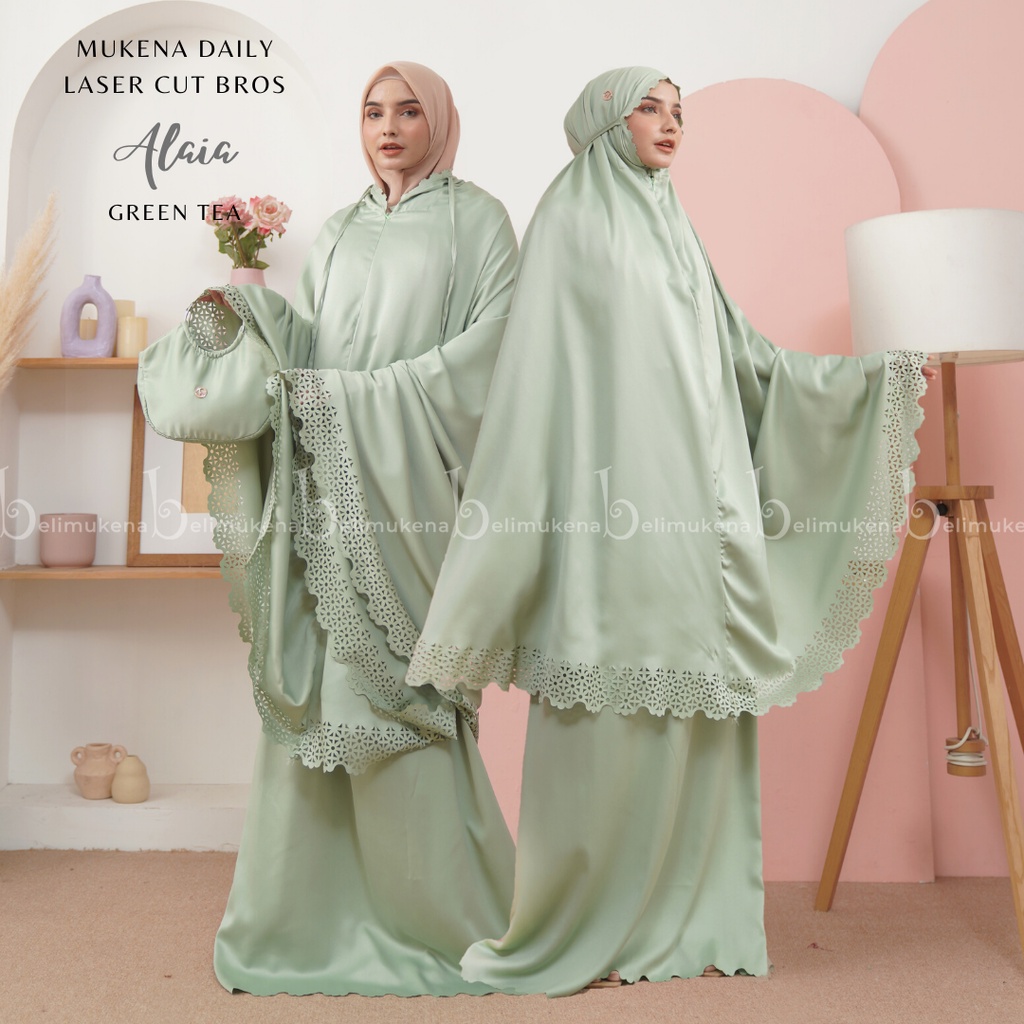 Jual Mukena Dewasa Silky Daily Laser Cut Bros 2in1 Alaia Shopee Indonesia