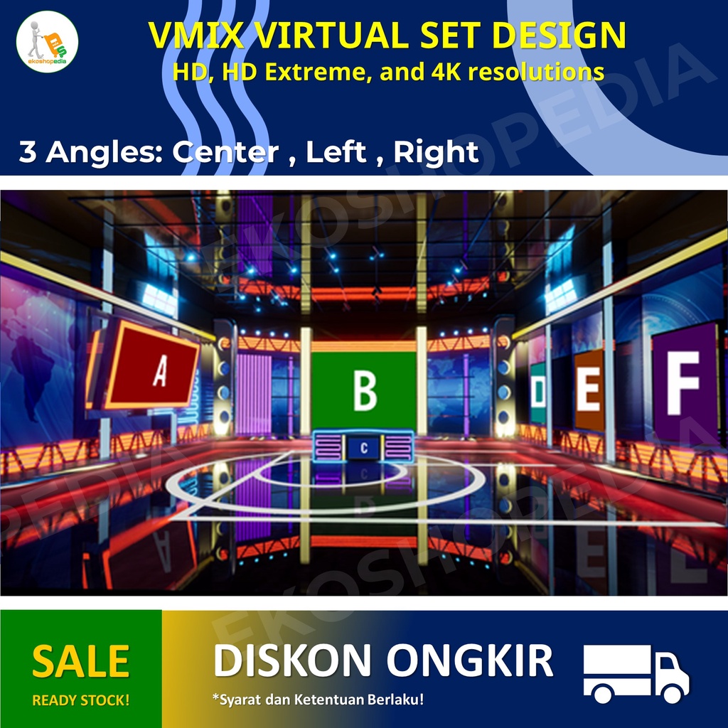 Jual VMIX VIRTUAL SET DESIGN 4K - NEWS 48 v31 | Shopee Indonesia