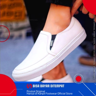 Jual Sepatu Sneakers Pria Kulit Asli Casual Kerja Tali Swiss Series KENZIO  dengan harga Rp475.000 dari toko online Den Mas Shop, Jakar…