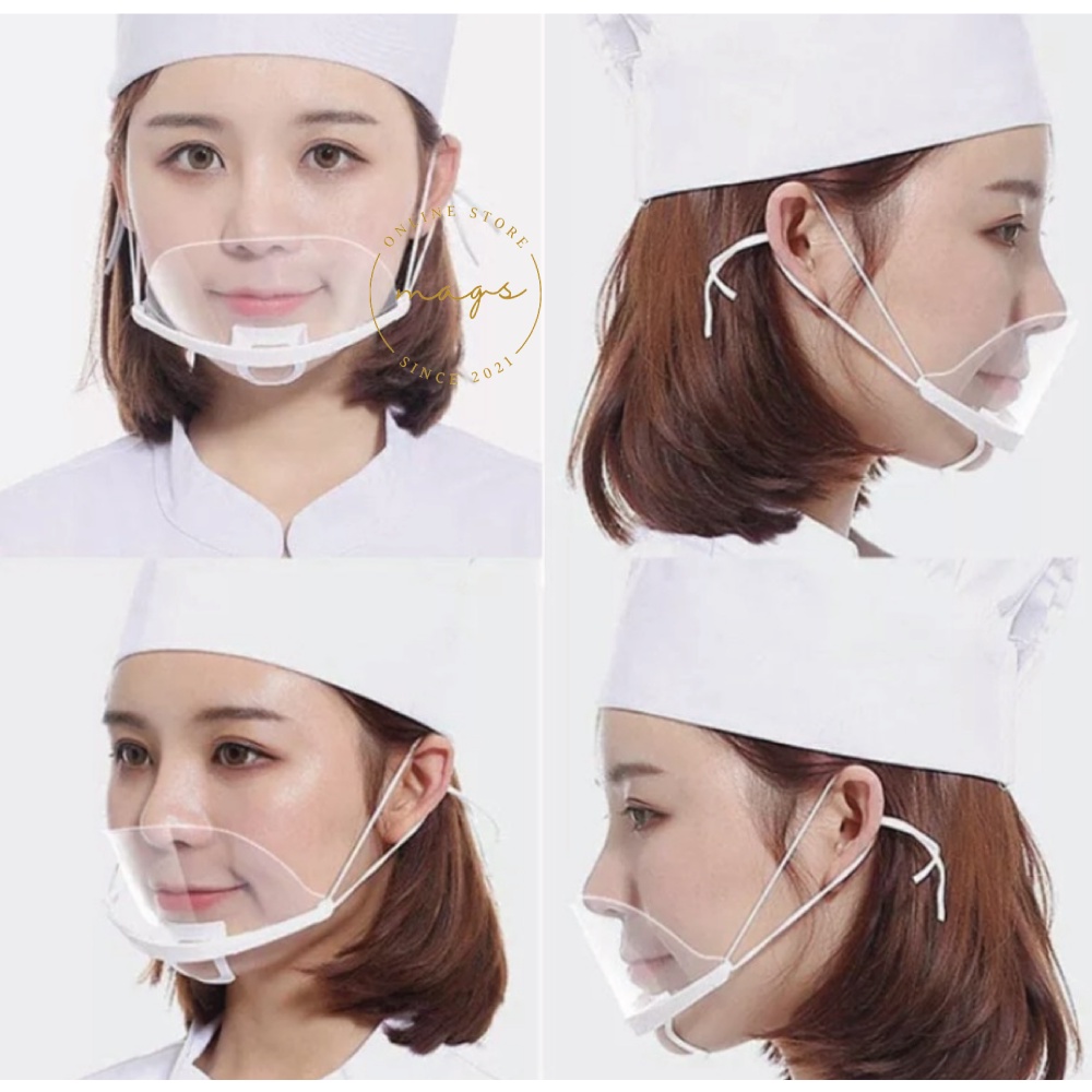 Jual Mask Mouth Shield Penutup Pelindung Mulut Koki Barista Face Shield ...
