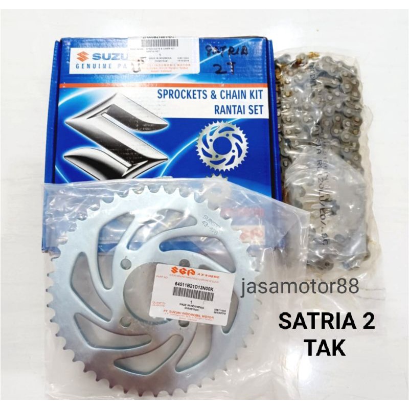 Jual Chain Kit Gear Set Gigi Tarik Komplit Satria Tak Hiu Lumba