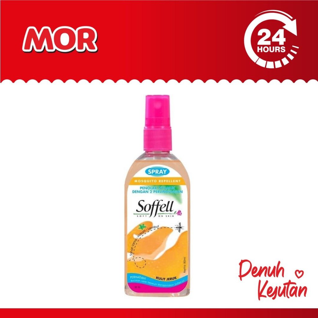 Jual SOFFELL Kulit Jeruk Penolak Nyamuk Mosquito Repellent Spray 80 ml