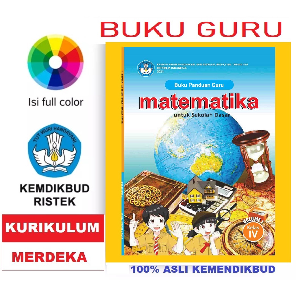 Jual Buku Guru Matematika Kelas 4 Volume 1 Kurikulum Merdeka | Shopee ...