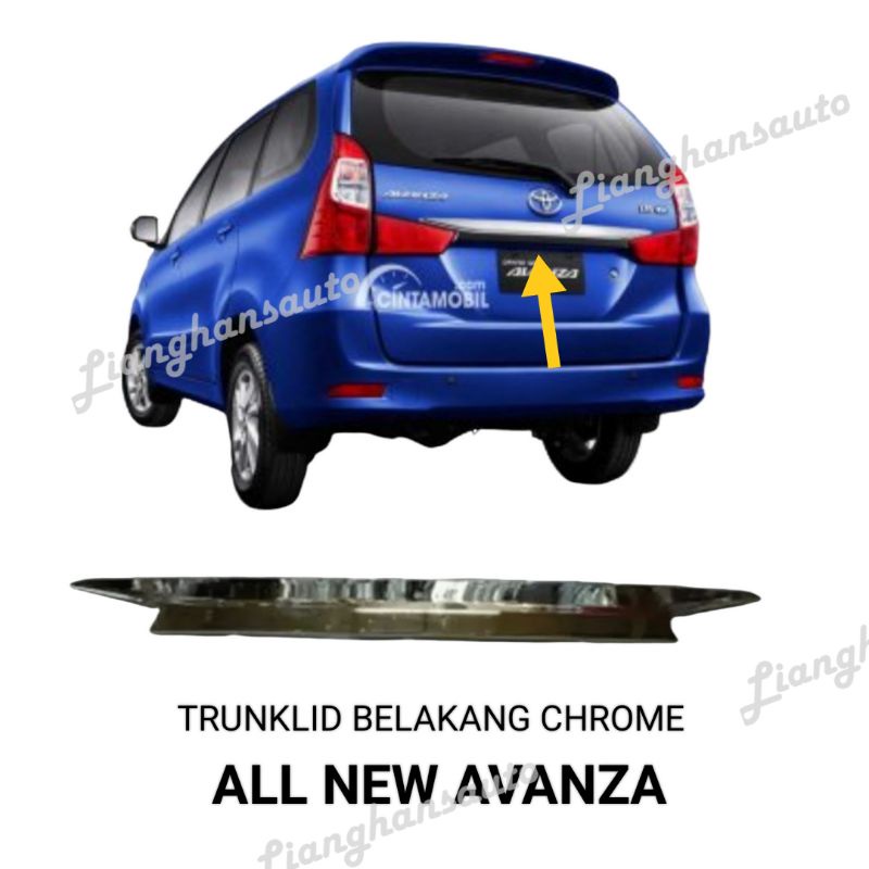 Jual TRUNKLID BELAKANG GRAND NEW AVANZA MODEL TEMPEL CHROME | Shopee ...