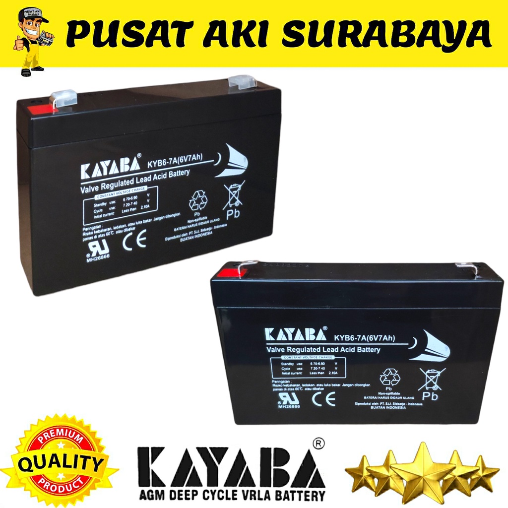 Jual BATTERY MOBILAN AKI ANAK KAYABA 6V 7AH VRLA BATERAI TIMBANGAN ...