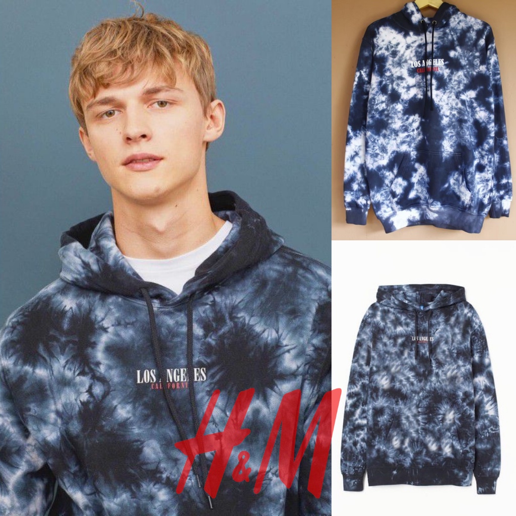 H and m tie dye hoodie sale