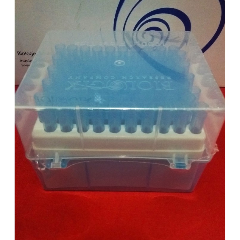 Jual Pipette Tips 1000 uL Sterile Rack Pack Blue Tips Biologix | Shopee ...