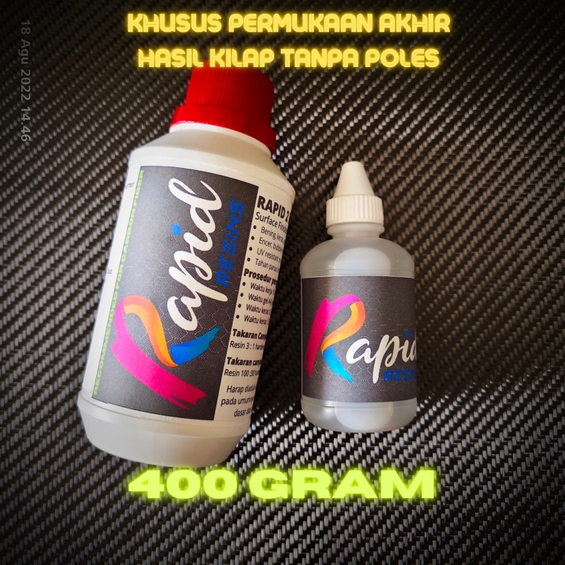 Jual Resin Rapid Carbon Finish Finishing Gloss Crystal Coat Epoxy